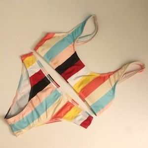 Stripey Two Piece Bikini